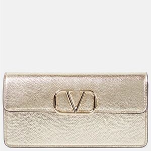 Valentino Gold Clutch Bag with chain